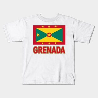 The Pride of Grenada - National Flag Design Kids T-Shirt